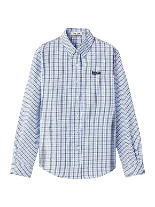 Miu Miu Women's Checked Shirt - Blue