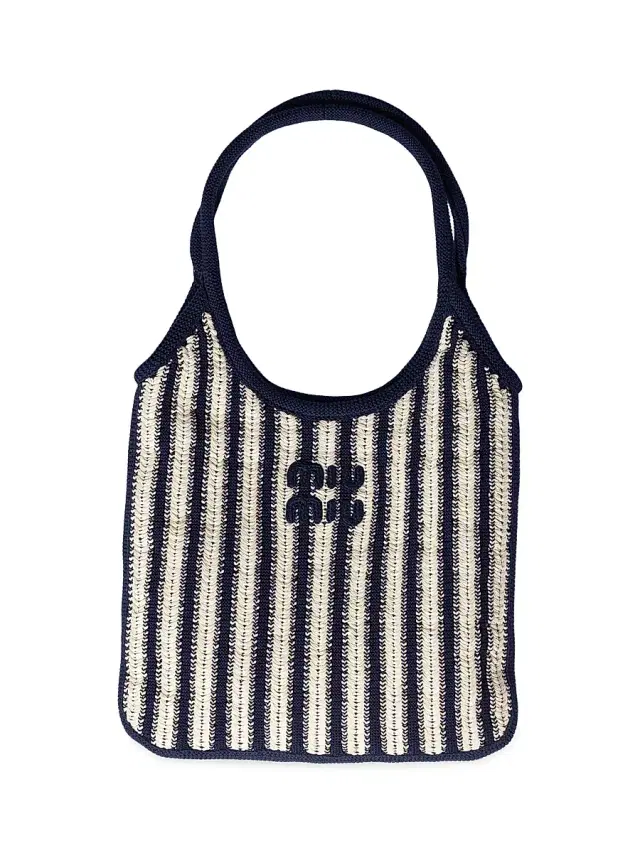 Miu Miu Women's Ivy Crochet Tote Bag - Blue