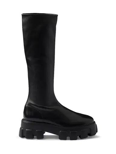Prada Women's Monolith Stretch Nappa Boots - Black | Thumbnail 1 Prada Women's Monolith Stretch Nappa Boots - Black | Thumbnail 1