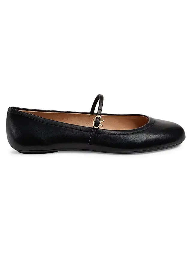 Gianvito Rossi Women's Carla Leather Ballet Flats - Black