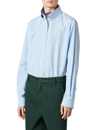 Miu Miu Women's Poplin Shirt - Blue - Size 4 | Thumbnail 2 Miu Miu Women's Poplin Shirt - Blue - Size 4 | Thumbnail 2