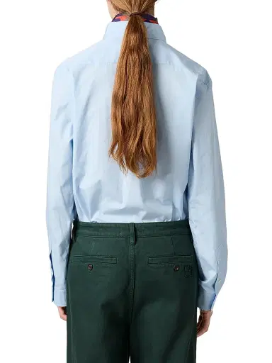 Miu Miu Women's Poplin Shirt - Blue - Size 4 | Thumbnail 3 Miu Miu Women's Poplin Shirt - Blue - Size 4 | Thumbnail 3