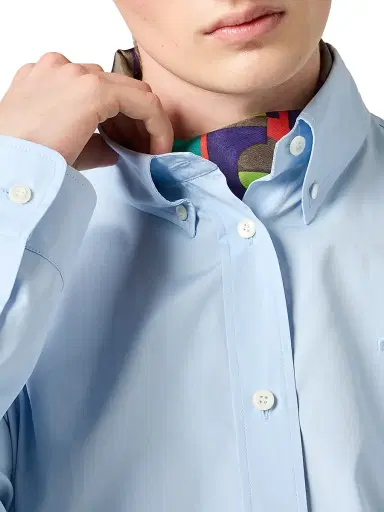 Miu Miu Women's Poplin Shirt - Blue - Size 4 | Thumbnail 5 Miu Miu Women's Poplin Shirt - Blue - Size 4 | Thumbnail 5