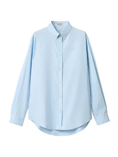 Miu Miu Women's Poplin Shirt - Blue - Size 4 | Thumbnail 1 Miu Miu Women's Poplin Shirt - Blue - Size 4 | Thumbnail 1