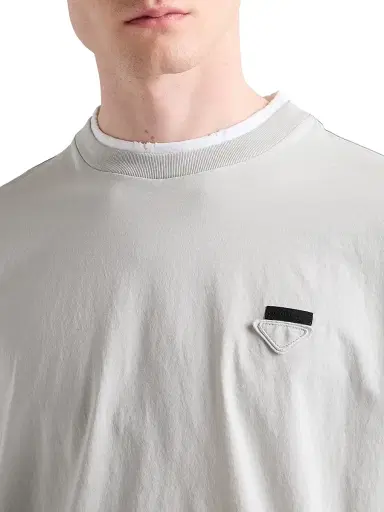 Prada Men's Cotton T-Shirt - Grey - Size XXXL | Thumbnail 5