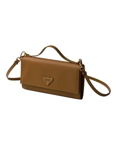 Prada Women's Saffiano Leather Wallet with Shoulder Strap | Thumbnail 2 Prada Women's Saffiano Leather Wallet with Shoulder Strap | Thumbnail 2