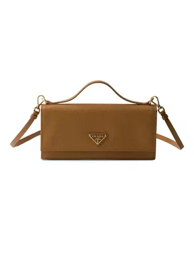 Prada Women's Saffiano Leather Wallet with Shoulder Strap | Thumbnail 1 Prada Women's Saffiano Leather Wallet with Shoulder Strap | Thumbnail 1