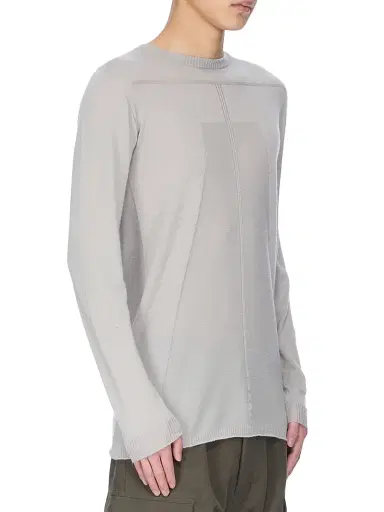 Rick Owens Men's Biker Level Cashmere Crewneck Sweater - Pearl - Size XXL | Thumbnail 3