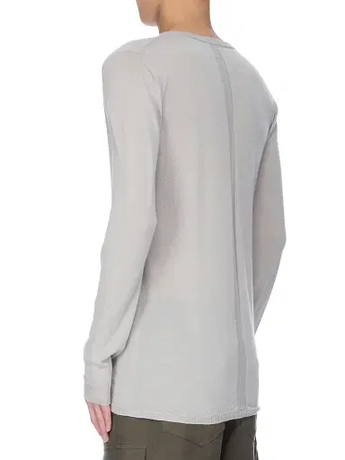 Rick Owens Men's Biker Level Cashmere Crewneck Sweater - Pearl - Size XXL | Thumbnail 4