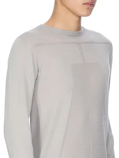 Rick Owens Men's Biker Level Cashmere Crewneck Sweater - Pearl - Size XXL | Thumbnail 5