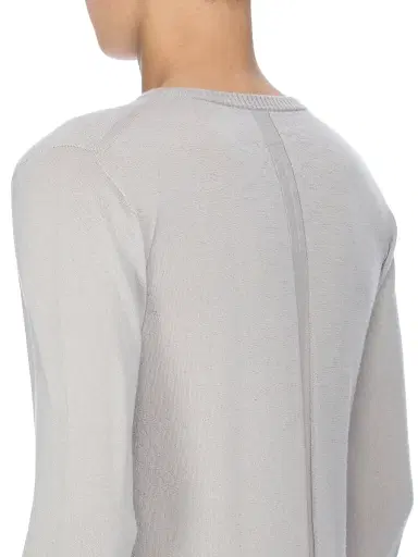 Rick Owens Men's Biker Level Cashmere Crewneck Sweater - Pearl - Size XXL | Thumbnail 6