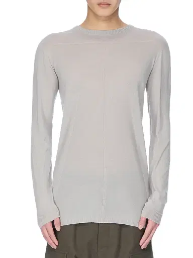 Rick Owens Men's Biker Level Cashmere Crewneck Sweater - Pearl - Size XXL | Thumbnail 1