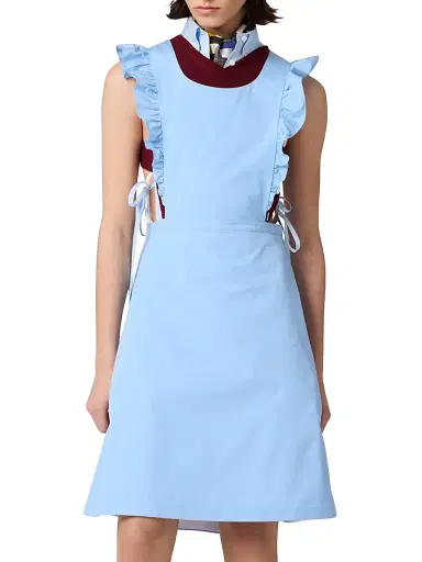 Miu Miu Women's Poplin Apron Dress - Blue - Size 2 | Thumbnail 2