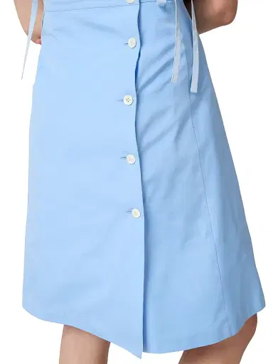 Miu Miu Women's Poplin Apron Dress - Blue - Size 2 | Thumbnail 5
