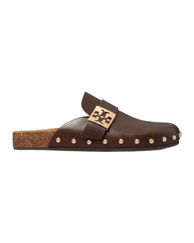 Tory Burch Mellow Leather Buckle Slide Mules