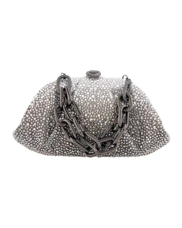 Judith Leiber Couture Gemma Pleated Ombré Crystal Top-Handle Bag