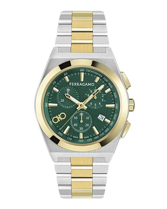 Vega Upper East Chrono Two-Tone Bracelet Watch, 42mm