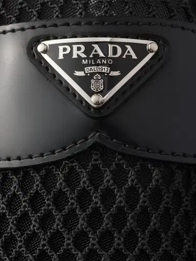 Prada Women's Mesh Fabric Mules - Black | Thumbnail 5 Prada Women's Mesh Fabric Mules - Black | Thumbnail 5