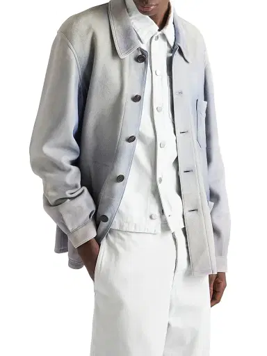 Prada Men's Suede Caban Jacket - Blue - Size 36 | Thumbnail 4 Prada Men's Suede Caban Jacket - Blue - Size 36 | Thumbnail 4