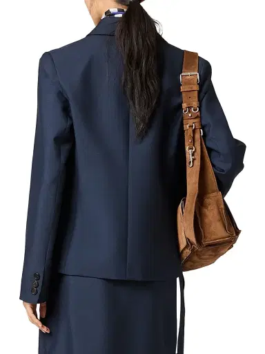 Miu Miu Women's Single-Breasted Kid Mohair Blazer | Thumbnail 3 Miu Miu Women's Single-Breasted Kid Mohair Blazer | Thumbnail 3