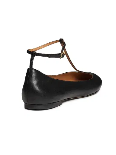 Odissì Women's Calla Leather T-Strap Ballet Flats | Thumbnail 3 Odissì Women's Calla Leather T-Strap Ballet Flats | Thumbnail 3