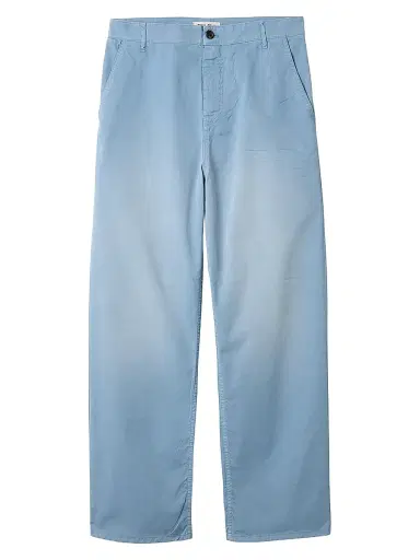 Miu Miu Women's Garment-Dyed Twill Pants - Blue - Size 2 | Thumbnail 1 Miu Miu Women's Garment-Dyed Twill Pants - Blue - Size 2 | Thumbnail 1