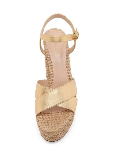 Gianvito Rossi Women's Bebe Leather & Raffia Platform Sandals | Thumbnail 4 Gianvito Rossi Women's Bebe Leather & Raffia Platform Sandals | Thumbnail 4