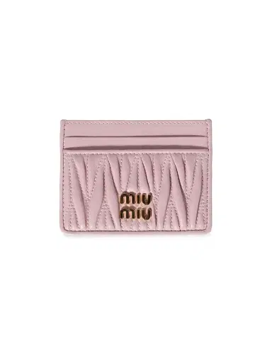Miu Miu Women's Matelassé Nappa Leather Card Holder | Thumbnail 1