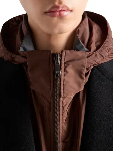 Prada Men's Single-Breasted Wool Blend Coat - Black | Thumbnail 6 Prada Men's Single-Breasted Wool Blend Coat - Black | Thumbnail 6