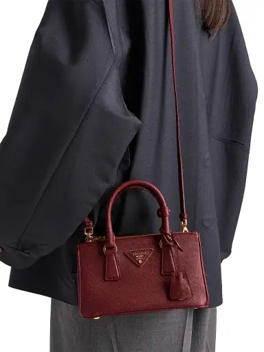 Prada Women's Galleria Saffiano Leather Mini Top Handle Bag | Thumbnail 3 Prada Women's Galleria Saffiano Leather Mini Top Handle Bag | Thumbnail 3