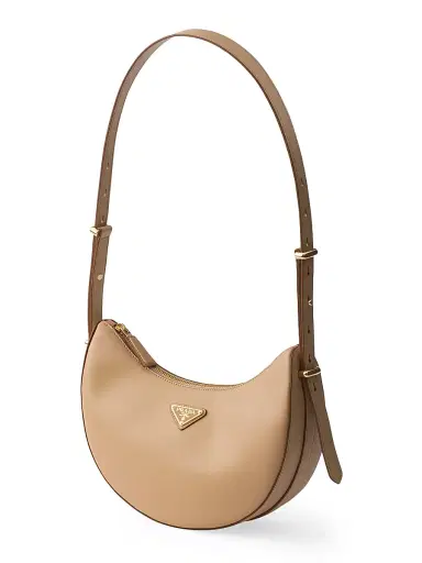Prada Women's Arqué Small Leather Shoulder Bag - Beige | Thumbnail 2