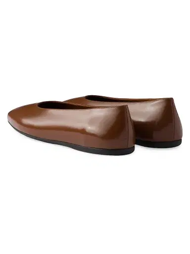 Prada Women's Brushed Leather Ballerinas - Brown - Size 11 | Thumbnail 3 Prada Women's Brushed Leather Ballerinas - Brown - Size 11 | Thumbnail 3
