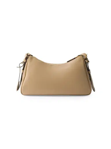 Prada Women's Aimee Medium Leather Shoulder Bag - Dark Beige | Thumbnail 3 Prada Women's Aimee Medium Leather Shoulder Bag - Dark Beige | Thumbnail 3