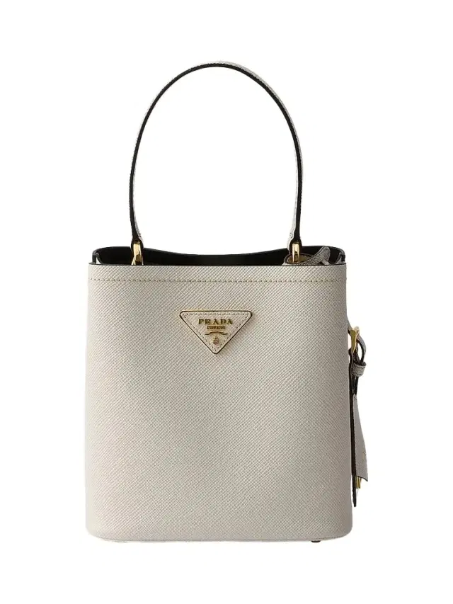 Prada Women's Panier Saffiano Leather Bucket Bag - Beige