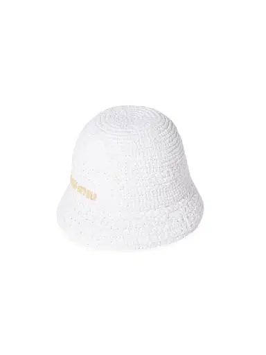 Miu Miu Women's Woven Fabric Hat - White | Thumbnail 1
