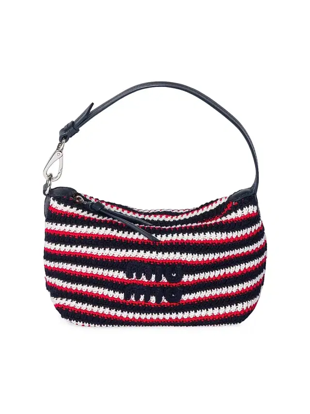 Miu Miu Women's Crochet Pouch - Blue