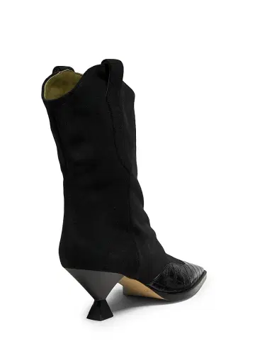 Maria Luca Women's Nila 65MM Suede Booties - Black - Size 9.5 | Thumbnail 3 Maria Luca Women's Nila 65MM Suede Booties - Black - Size 9.5 | Thumbnail 3