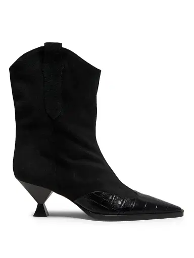 Maria Luca Women's Nila 65MM Suede Booties - Black - Size 9.5 | Thumbnail 1 Maria Luca Women's Nila 65MM Suede Booties - Black - Size 9.5 | Thumbnail 1