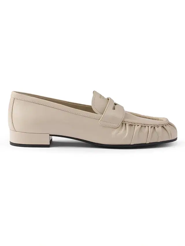 Prada Women's Leather Loafers - Beige Khaki