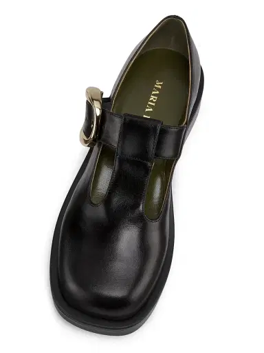 Maria Luca Women's Nora Leather Mary Janes - Black - Size 10 | Thumbnail 4