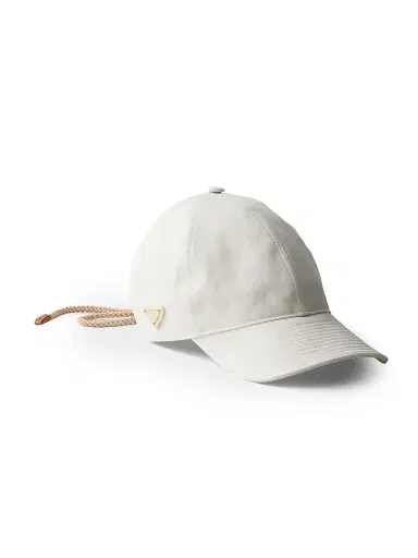 Prada Women's Cotton Satin Baseball Cap - White - Size Small | Thumbnail 1 Prada Women's Cotton Satin Baseball Cap - White - Size Small | Thumbnail 1