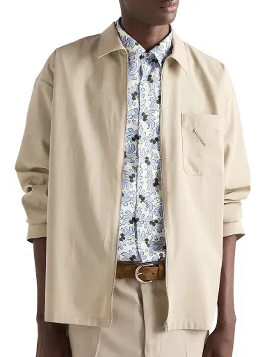Prada Men's Cotton Shirt - Beige Khaki - Size XXXL | Thumbnail 2