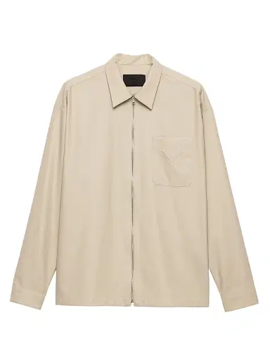 Prada Men's Cotton Shirt - Beige Khaki - Size XXXL | Thumbnail 1