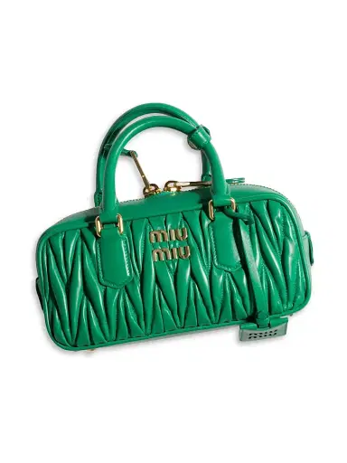 Miu Miu Women's Arcadie Matelassé Nappa Leather Top Handle Bag | Thumbnail 4 Miu Miu Women's Arcadie Matelassé Nappa Leather Top Handle Bag | Thumbnail 4