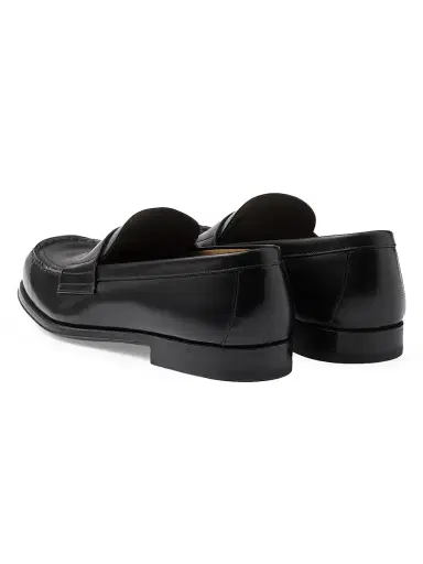 Prada Men's Brushed Leather Loafers | Thumbnail 3