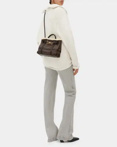Bottega Veneta Small Andiamo Aviator Shearling Tote Bag | Thumbnail 2 Bottega Veneta Small Andiamo Aviator Shearling Tote Bag | Thumbnail 2