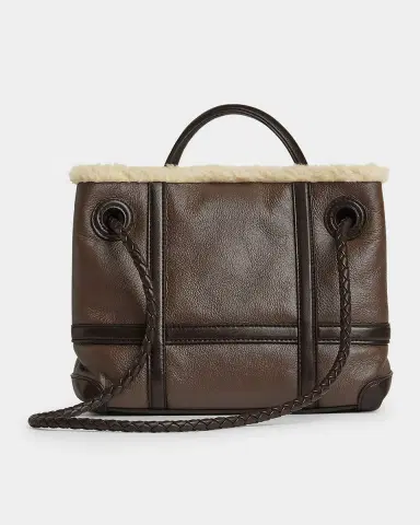 Bottega Veneta Small Andiamo Aviator Shearling Tote Bag | Thumbnail 3 Bottega Veneta Small Andiamo Aviator Shearling Tote Bag | Thumbnail 3