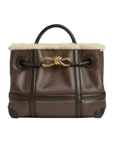 Bottega Veneta Small Andiamo Aviator Shearling Tote Bag | Thumbnail 1 Bottega Veneta Small Andiamo Aviator Shearling Tote Bag | Thumbnail 1