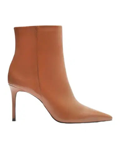 Schutz Mikki Leather Stiletto Zip Booties | Thumbnail 1 Schutz Mikki Leather Stiletto Zip Booties | Thumbnail 1