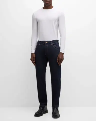 Giorgio Armani Men's Solid Cotton T-Shirt | Thumbnail 2